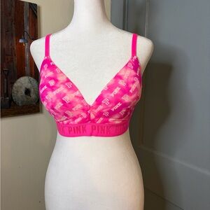 PINK Victoria's Secret Vibrant Pink Logo Bra